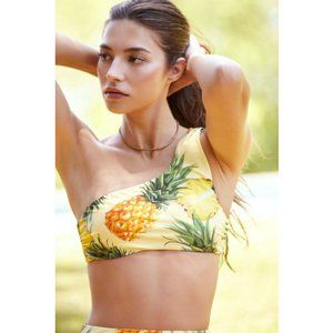 Anthropologie | NWT Pina Colada One-Shoulder Bikini Top